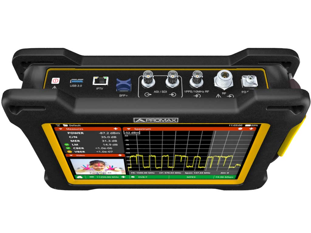 Inputs and Outputs of Promax ATLAS NG: The ATSC 3.0 and DVB Universal Broadcast Analyzer