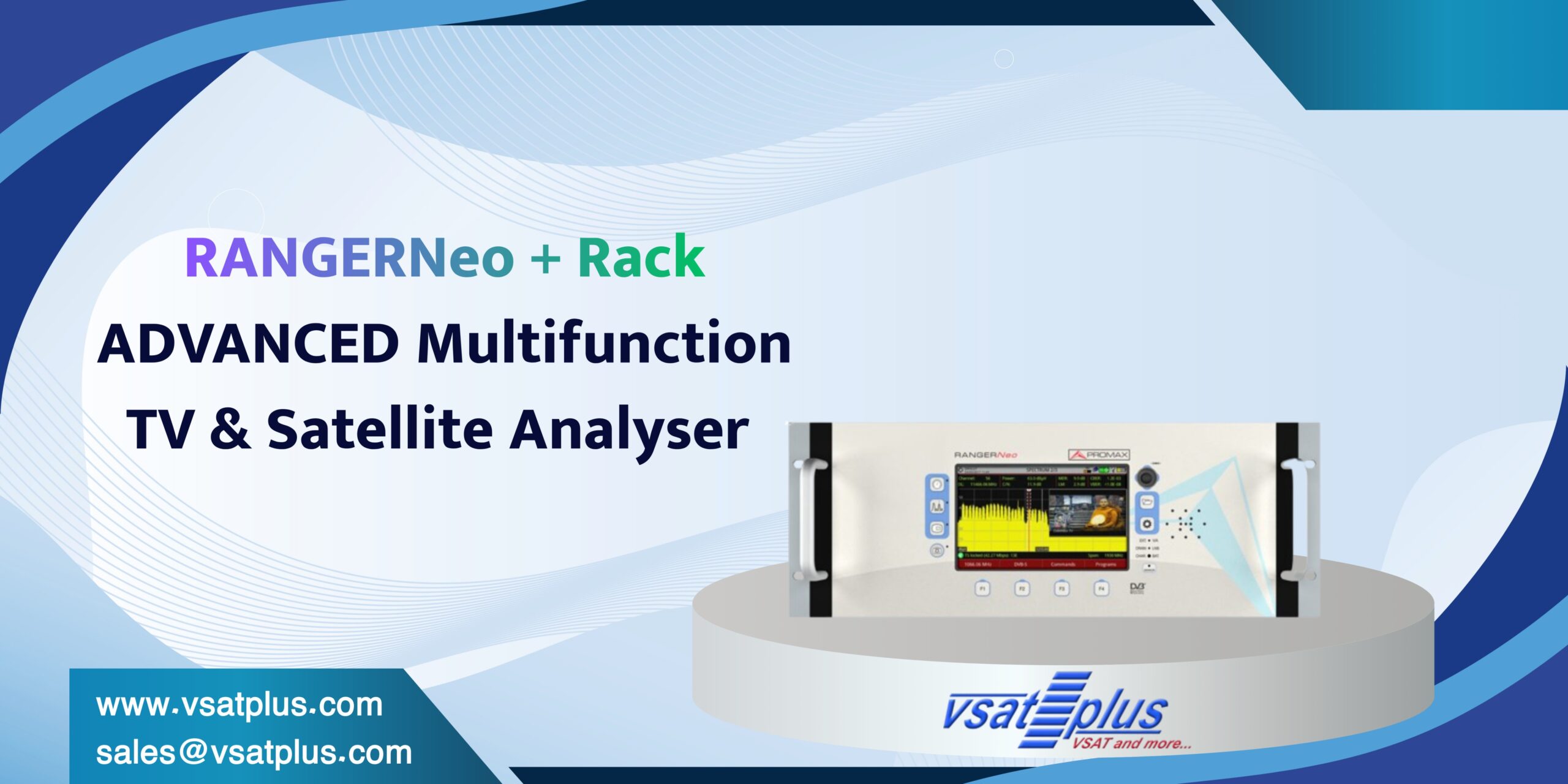 Promax RANGERNeo + Rack: ADVANCED Multifunction TV & Satellite Analyser ...